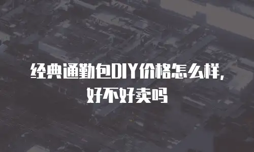 经典通勤包DIY价格怎么样，好不好卖吗