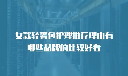 女款轻奢包护理推荐理由有哪些品牌的比较好看