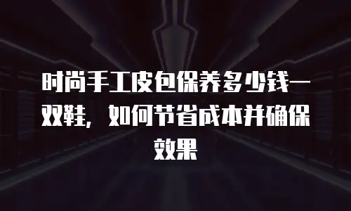 时尚手工皮包保养多少钱一双鞋，如何节省成本并确保效果