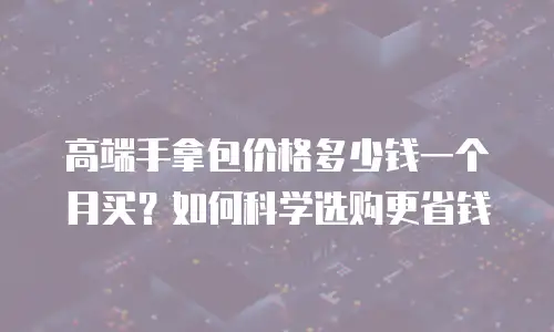 高端手拿包价格多少钱一个月买？如何科学选购更省钱