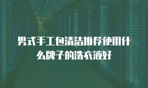 男式手工包清洁推荐使用什么牌子的洗衣液好