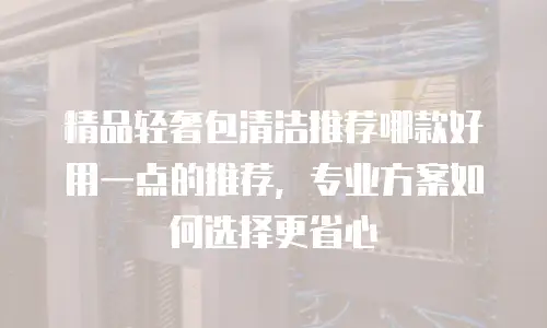 精品轻奢包清洁推荐哪款好用一点的推荐，专业方案如何选择更省心