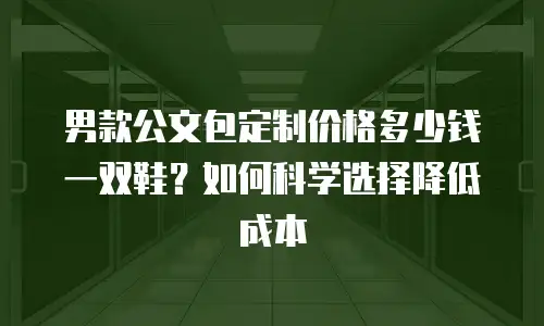 男款公文包定制价格多少钱一双鞋？如何科学选择降低成本