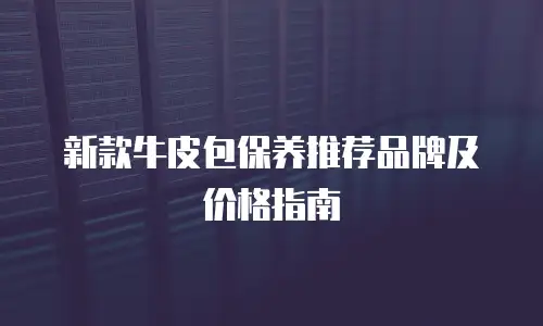 新款牛皮包保养推荐品牌及价格指南