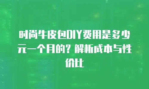 时尚牛皮包DIY费用是多少元一个月的？解析成本与性价比