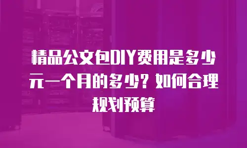 精品公文包DIY费用是多少元一个月的多少？如何合理规划预算