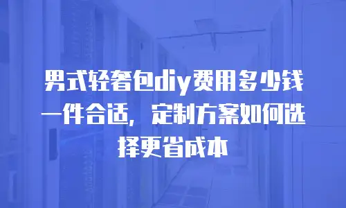 男式轻奢包diy费用多少钱一件合适，定制方案如何选择更省成本