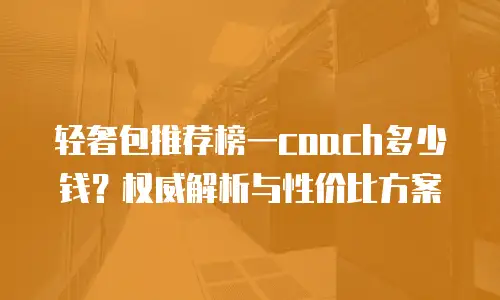 轻奢包推荐榜一coach多少钱？权威解析与性价比方案