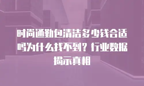 时尚通勤包清洁多少钱合适吗为什么找不到？行业数据揭示真相