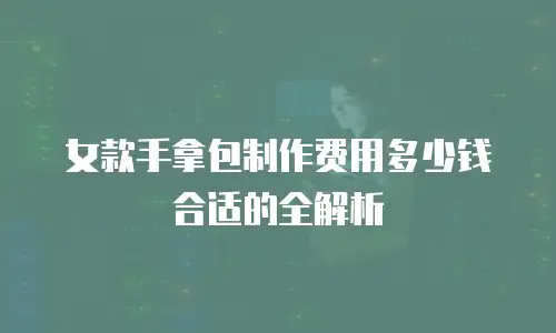 女款手拿包制作费用多少钱合适的全解析