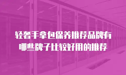 轻奢手拿包保养推荐品牌有哪些牌子比较好用的推荐