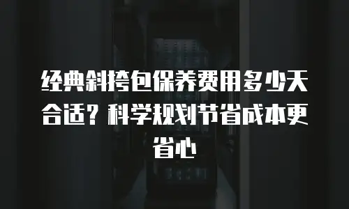 经典斜挎包保养费用多少天合适？科学规划节省成本更省心