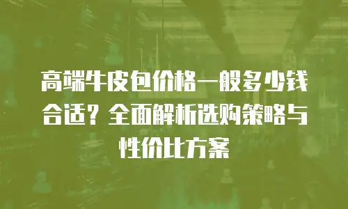 高端牛皮包价格一般多少钱合适？全面解析选购策略与性价比方案