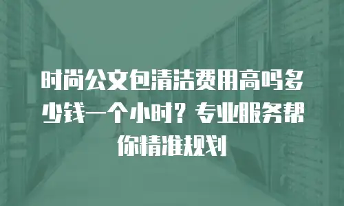 时尚公文包清洁费用高吗多少钱一个小时？专业服务帮你精准规划