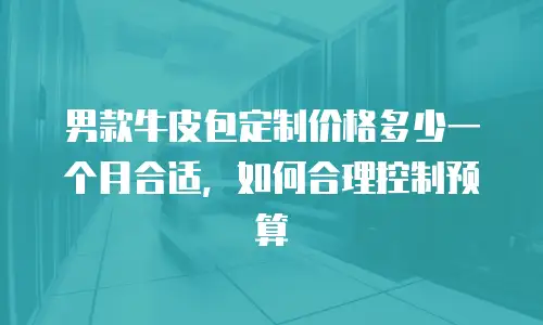 男款牛皮包定制价格多少一个月合适，如何合理控制预算