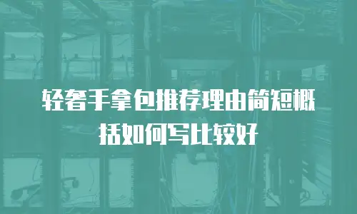 轻奢手拿包推荐理由简短概括如何写比较好