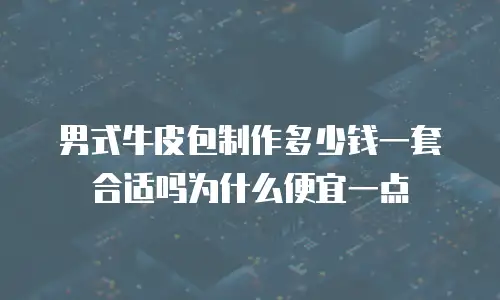 男式牛皮包制作多少钱一套合适吗为什么便宜一点