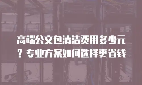 高端公文包清洁费用多少元？专业方案如何选择更省钱