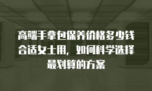 高端手拿包保养价格多少钱合适女士用，如何科学选择最划算的方案