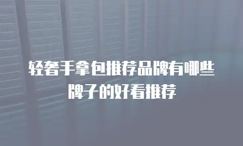 轻奢手拿包推荐品牌有哪些牌子的好看推荐
