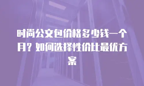 时尚公文包价格多少钱一个月？如何选择性价比最优方案