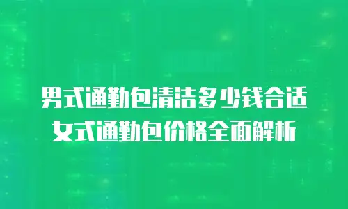 男式通勤包清洁多少钱合适女式通勤包价格全面解析