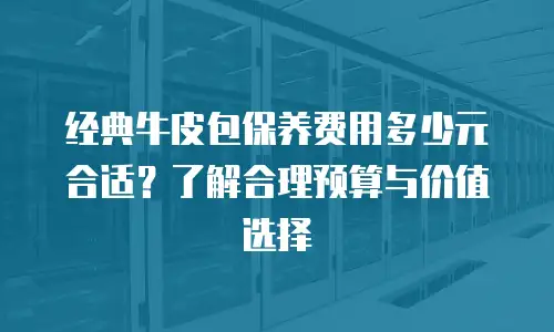 经典牛皮包保养费用多少元合适？了解合理预算与价值选择