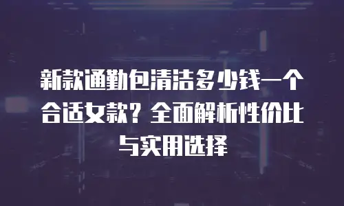 新款通勤包清洁多少钱一个合适女款？全面解析性价比与实用选择