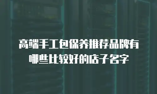 高端手工包保养推荐品牌有哪些比较好的店子名字