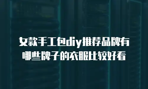 女款手工包diy推荐品牌有哪些牌子的衣服比较好看