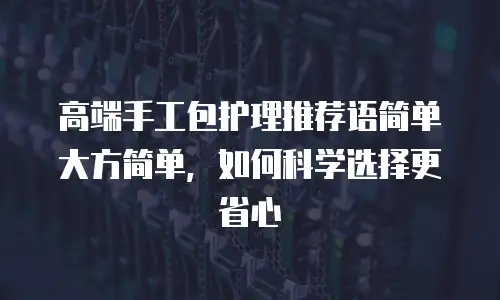 高端手工包护理推荐语简单大方简单，如何科学选择更省心