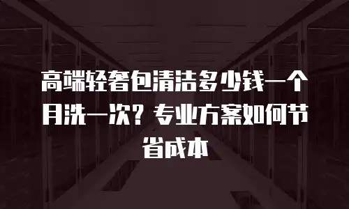 高端轻奢包清洁多少钱一个月洗一次？专业方案如何节省成本