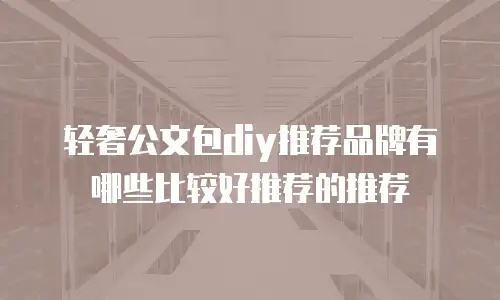 轻奢公文包diy推荐品牌有哪些比较好推荐的推荐