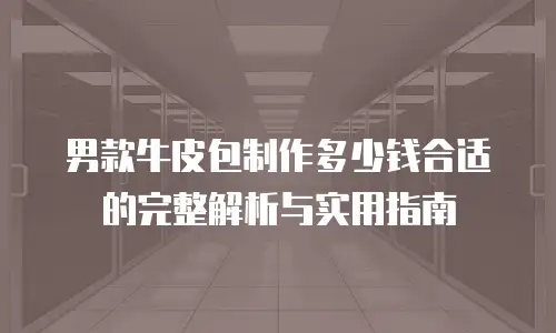 男款牛皮包制作多少钱合适的完整解析与实用指南
