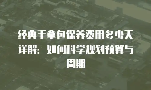 经典手拿包保养费用多少天详解：如何科学规划预算与周期