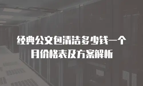 经典公文包清洁多少钱一个月价格表及方案解析