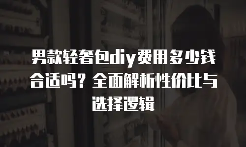 男款轻奢包diy费用多少钱合适吗？全面解析性价比与选择逻辑