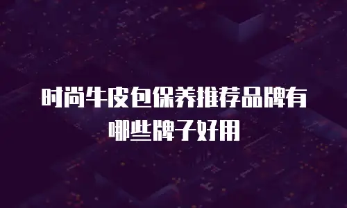 时尚牛皮包保养推荐品牌有哪些牌子好用
