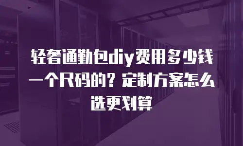 轻奢通勤包diy费用多少钱一个尺码的？定制方案怎么选更划算