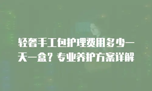 轻奢手工包护理费用多少一天一盒？专业养护方案详解