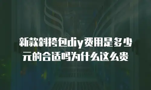 新款斜挎包diy费用是多少元的合适吗为什么这么贵