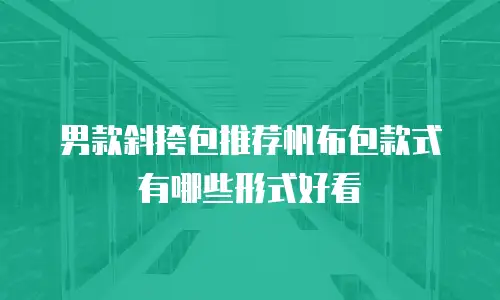 男款斜挎包推荐帆布包款式有哪些形式好看