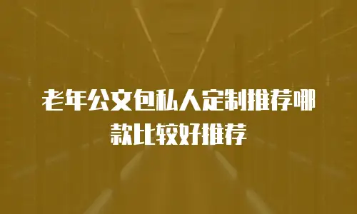 老年公文包私人定制推荐哪款比较好推荐