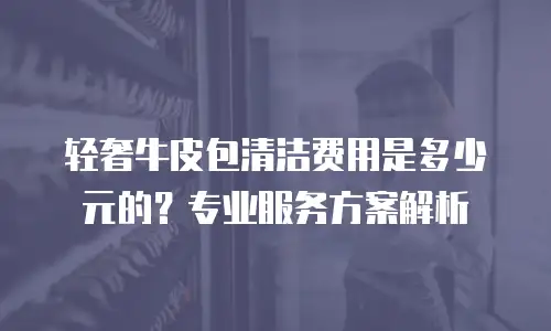 轻奢牛皮包清洁费用是多少元的？专业服务方案解析