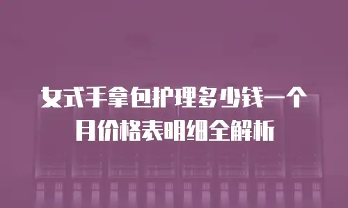 女式手拿包护理多少钱一个月价格表明细全解析