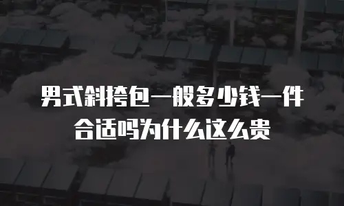 男式斜挎包一般多少钱一件合适吗为什么这么贵