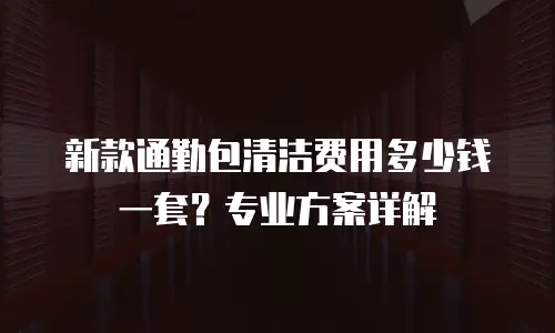新款通勤包清洁费用多少钱一套？专业方案详解