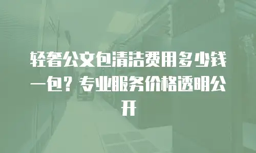 轻奢公文包清洁费用多少钱一包？专业服务价格透明公开