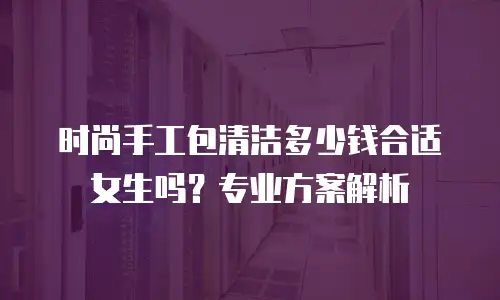 时尚手工包清洁多少钱合适女生吗？专业方案解析