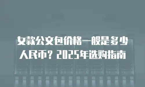 女款公文包价格一般是多少人民币？2025年选购指南